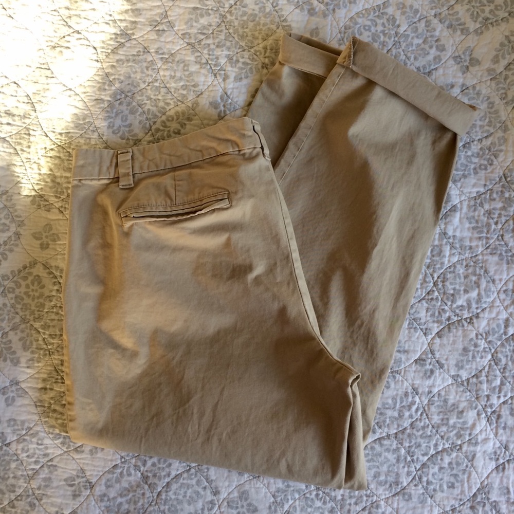 16 Broken-In Straight Khaki Pants